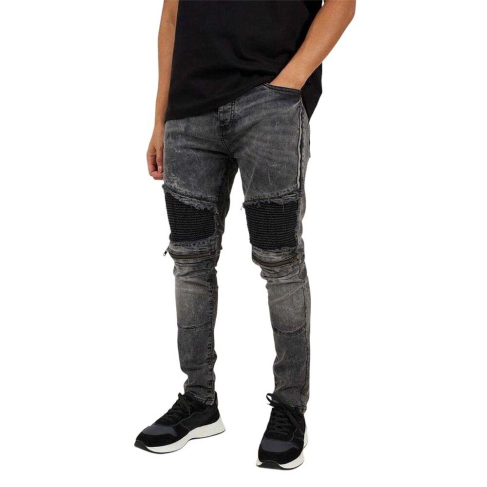 Brave Soul Mens Washed Denim Jeans / Black